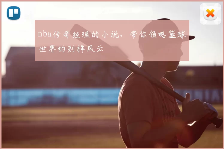 nba传奇经理的小说，带你领略篮球世界的别样风云